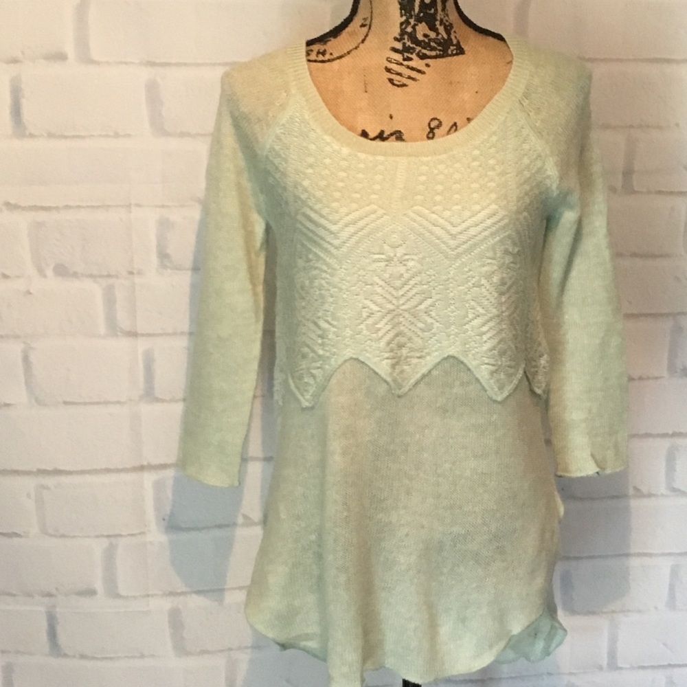 Free People Mint Green Sweater